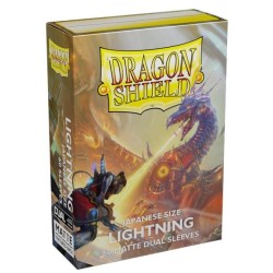 Protège-cartes Dragon Shield - 60 Japanese Sleeves Matte Jaune - Lightning