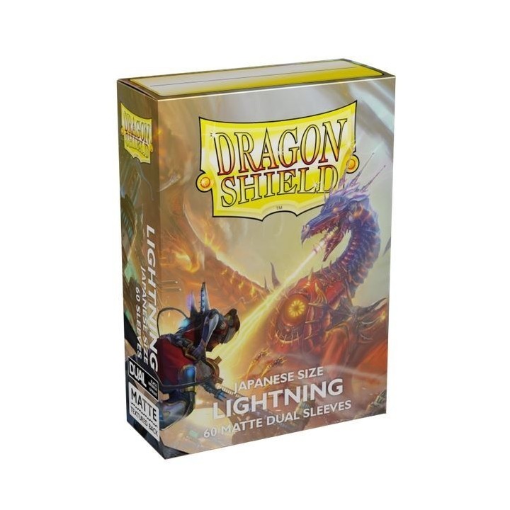 Protège-cartes Dragon Shield - 60 Japanese Sleeves Matte Jaune - Lightning