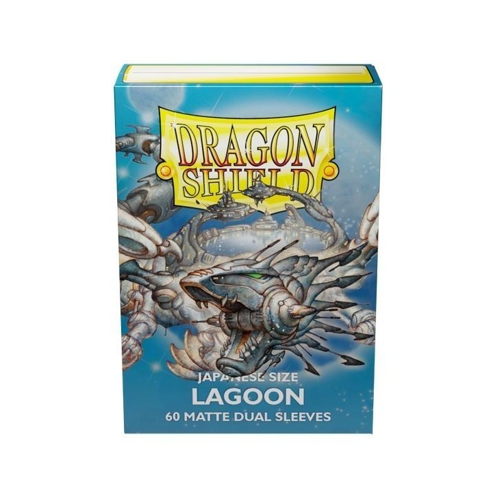 Protège-cartes Dragon Shield - 60 Japanese Sleeves Dual Matte Bleu - Lagoon