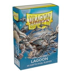 Protège-cartes Dragon Shield - 60 Japanese Sleeves Dual Matte Bleu - Lagoon