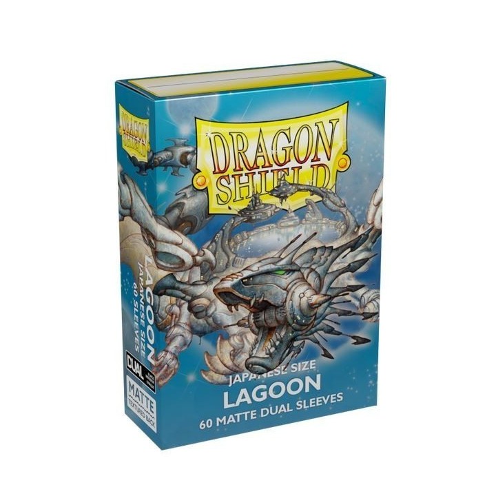 Protège-cartes Dragon Shield - 60 Japanese Sleeves Dual Matte Bleu - Lagoon