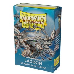 Protège-cartes Dragon Shield - 60 Japanese Sleeves Dual Matte Bleu - Lagoon