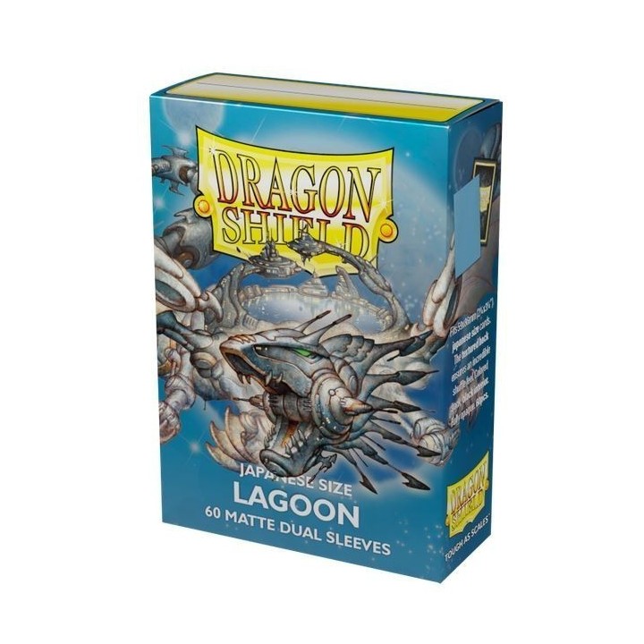 Protège-cartes Dragon Shield - 60 Japanese Sleeves Dual Matte Bleu - Lagoon