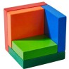 Jeux d'éveil - Jeu d’assemblage en 3D - Cube multicolore