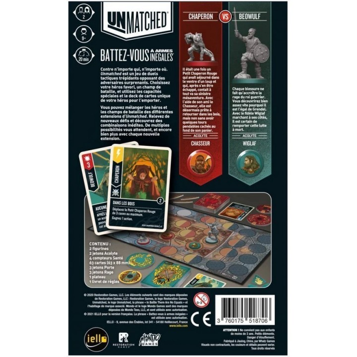 Jeux de société - Unmatched : Petit Chaperon Rouge vs Beowulf