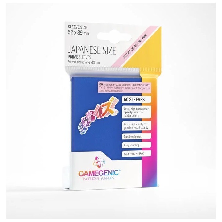 Protège-cartes Gamegenic - 60 Japanese Prime Sleeves - Bleu