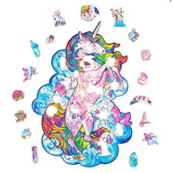 Puzzle en bois : Licorne  - Taile M