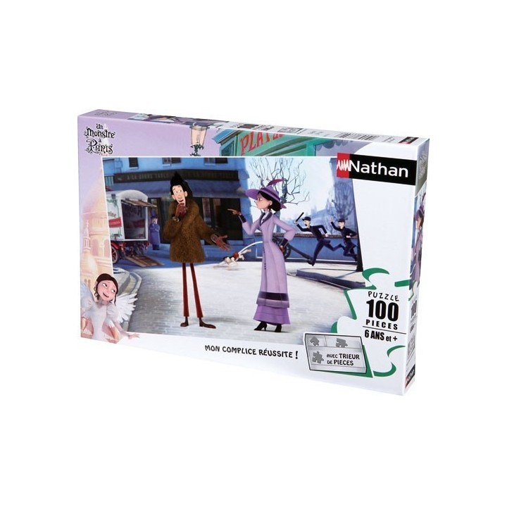 Puzzle Nathan : Mon Complice Réussite - Un Monstre à Paris : Scène de rue - 100 Pièces