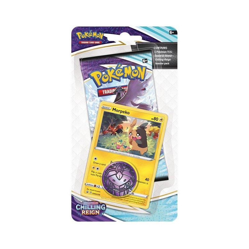 Booster Jetons Anglais Pokémon Epée et Bouclier - Règne de Glace - Chilling Reign - Morpeko - EB06