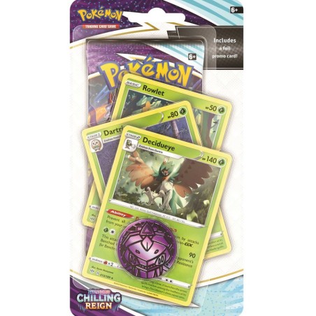 Booster Anglais Pokémon - Règne de Glace - Chilling Reign - Brindibou - Rowlet (sous blister) - EB06