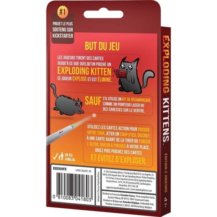 Jeux de société - Exploding Kittens : Édition 2 joueurs