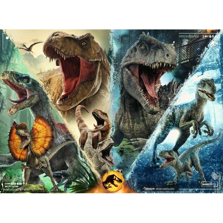 Puzzle Ravensburger Pièces XXL - Jurassic World 3 : Les Éspèces de Dinosaures - 100 Pièces