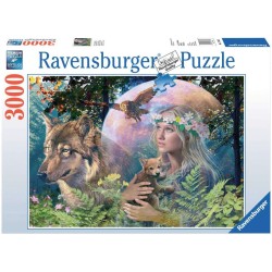 Puzzle Ravensburger : Loups au Clair de Lune - 3000 Pièces