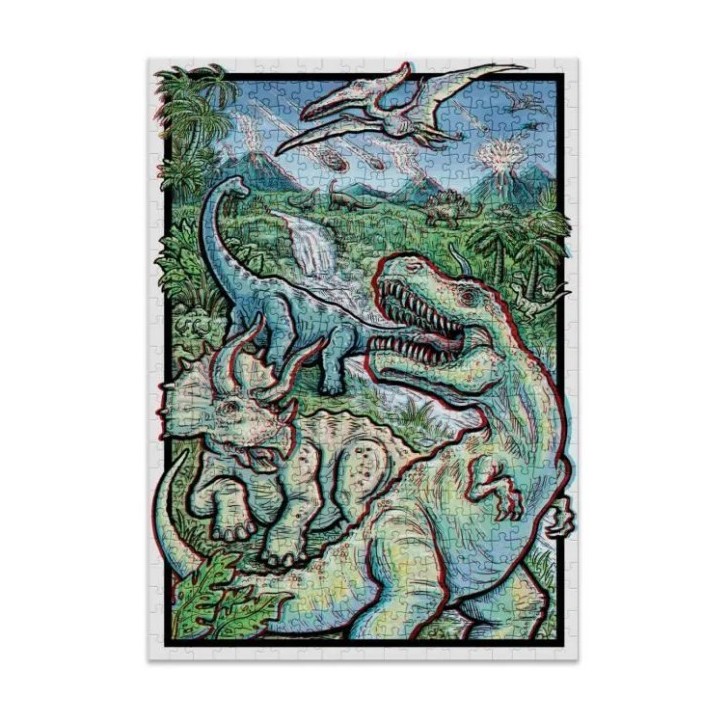 Puzzle Effet 3D - Dinosaurs - 500 Pièces
