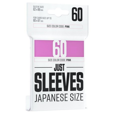 Protège-cartes Gamegenic - 60 Just Sleeves Japanese Size - Rose