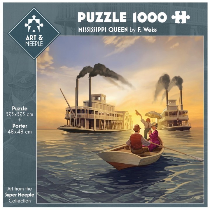 Puzzle Art & Meeple : Mississippi Queen - 1000 Pièces