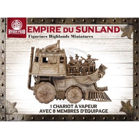 Figurine à peindre : Chariot à vapeur avec 8 membres d'équipage