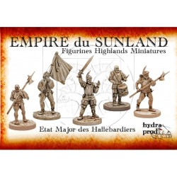 Figurine à peindre : État Major des Hallebardiers du Sunland