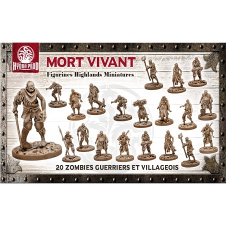 Figurine à peindre : 20 Zombies Guerriers et Villageois