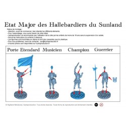 Figurine à peindre : État Major des Hallebardiers du Sunland