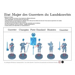 Figurine à peindre : État Major des Guerriers Landsknechts (5 figurines)