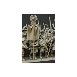 Figurine à peindre : État Major des Guerriers Landsknechts (5 figurines)