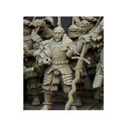 Figurine à peindre : État Major des Guerriers Landsknechts (5 figurines)