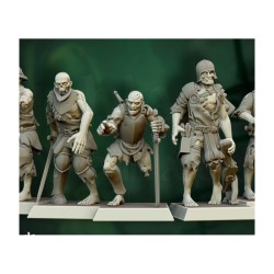 Figurine à peindre : 20 Zombies Guerriers et Villageois