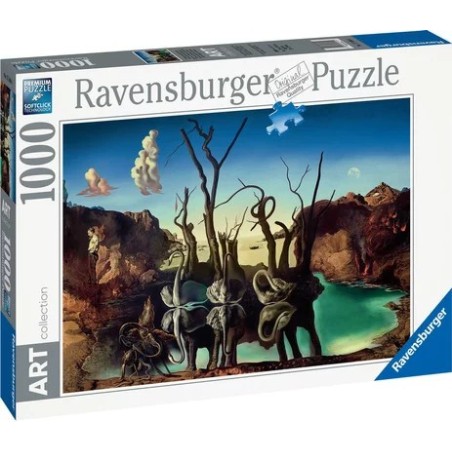 Puzzle Ravensburger Art Collection : Salvador Dalí : Cygnes se reflétant en éléphants - 1000 pièces