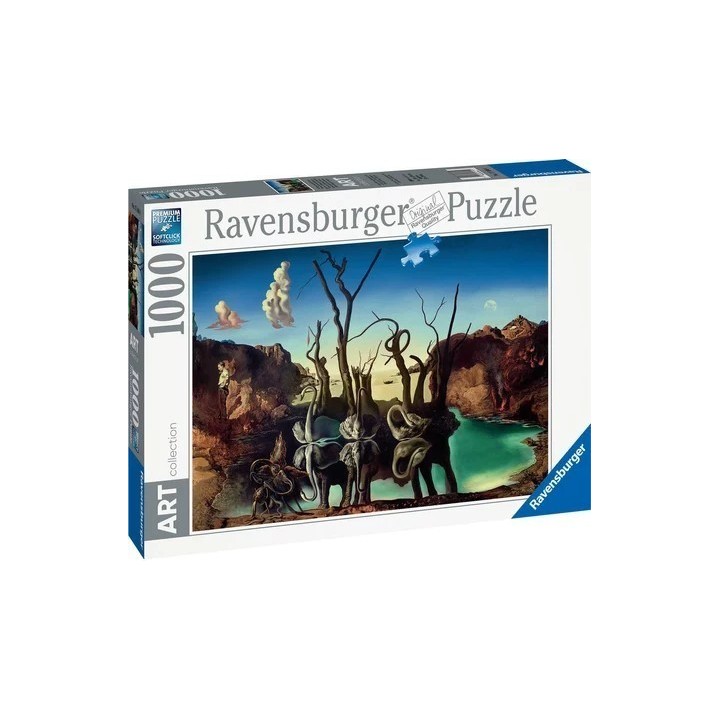 Puzzle Ravensburger Art Collection : Salvador Dalí : Cygnes se reflétant en éléphants - 1000 pièces