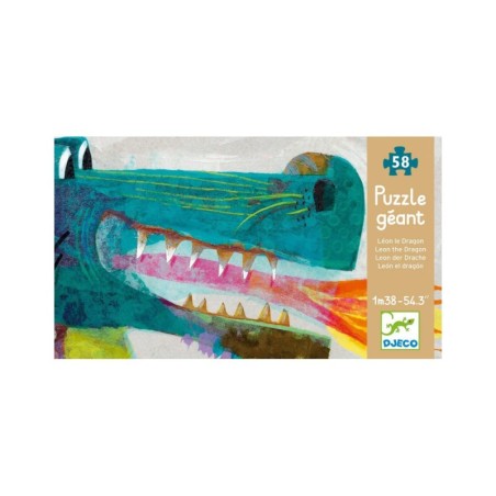 Puzzle Djeco Géant - Léon le dragon – 58 Pièces