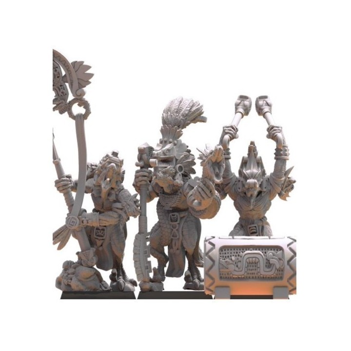 Figurine à peindre : 5 Membres de l'État Major des Gardes Coatls