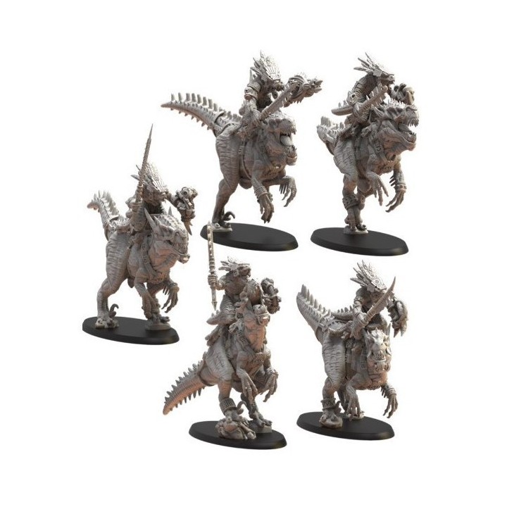 Figurine à peindre : Régiment de 5 Chevaliers Ezocamatl