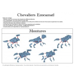 Figurine à peindre : Régiment de 5 Chevaliers Ezocamatl