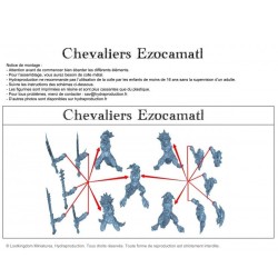 Figurine à peindre : Régiment de 5 Chevaliers Ezocamatl