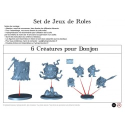 Figurine à peindre : 6 Créatures pour Donjon