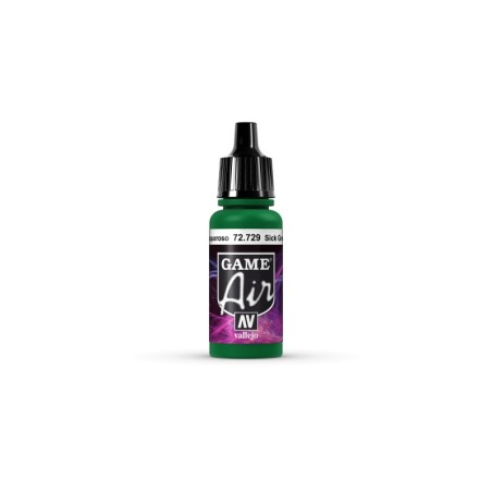 Peinture Vallejo Games Air : Vert Infame - Sick Green