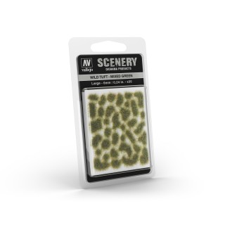 Vallejo Scenery Prince August Games : Wild Tuft - Mixed Green : 6mm