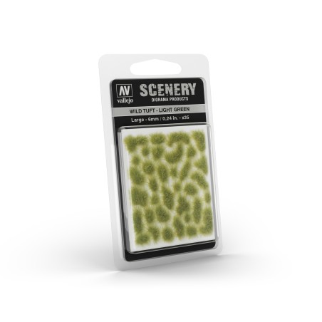 Vallejo Scenery Prince August Games : Wild Tuft - Light Green : 6mm