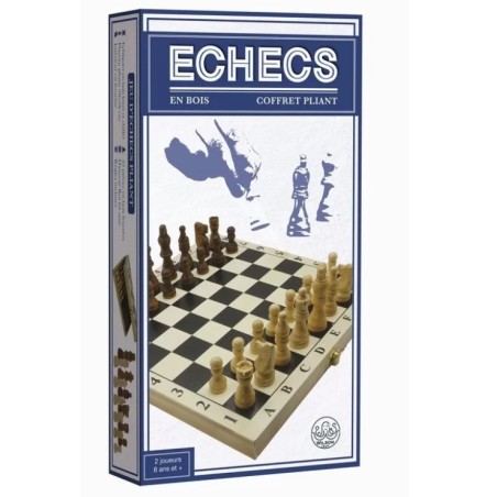 Jeu d'échecs pliant 28 cm Coffret Pliant