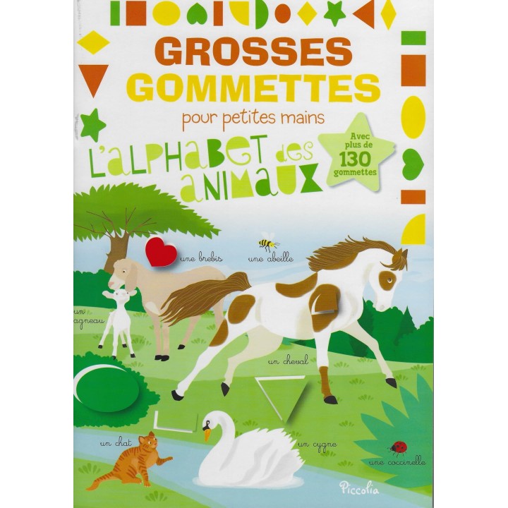 Livre Jeux - Grosses Gommettes pour Petites Mains : l'Alphabet des Animaux