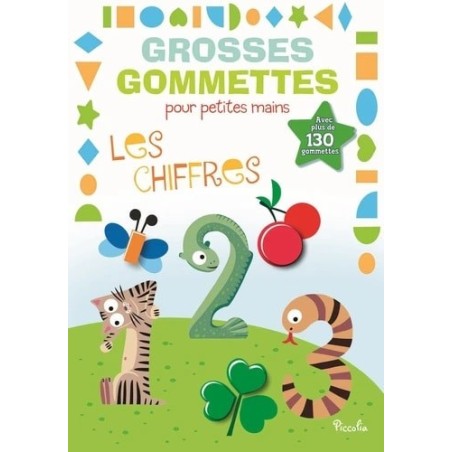 Livre Jeux - Grosses Gommettes pour Petites Mains : Les Chiffres