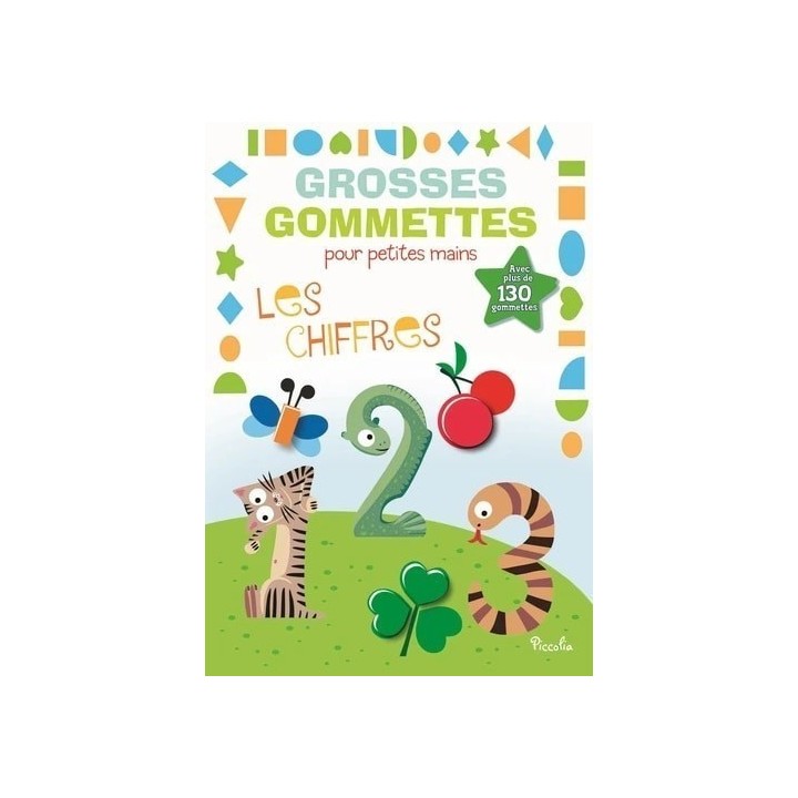 Livre Jeux - Grosses Gommettes pour Petites Mains : Les Chiffres