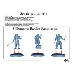 Figurine à peindre : 3 Humains Bardes Roublards