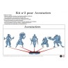 Figurine à peindre : Kit N°2 pour Aventuriers : 5 Aventuriers avec 7 Dés Jeu de Rôles