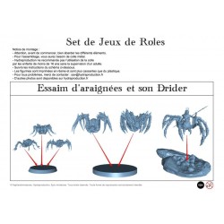 Figurine à peindre : 1 Essaim d'Araignées avec Drider