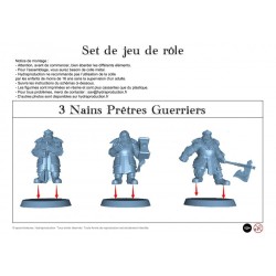 Figurine à peindre : 3 Nains Prêtres Guerriers