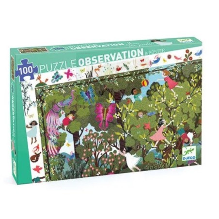 Puzzle Djeco Observation - Jeux au Jardin - 100 Pièces