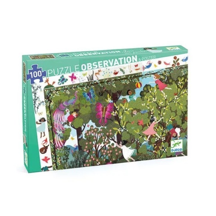 Puzzle Djeco Observation - Jeux au Jardin - 100 Pièces