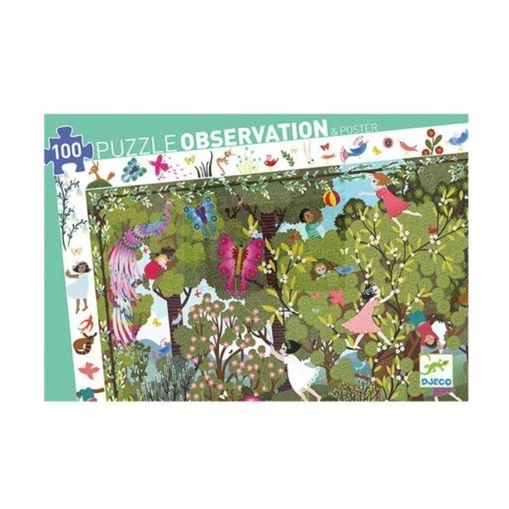 Puzzle Djeco Observation - Jeux au Jardin - 100 Pièces